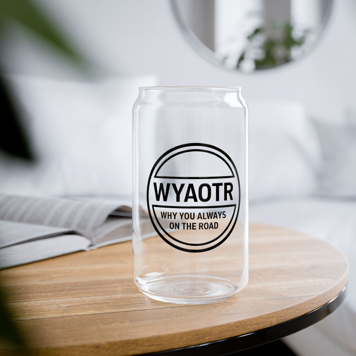 🥤 WYAOTR Bamboo-Lid Sipper Glass (16oz)