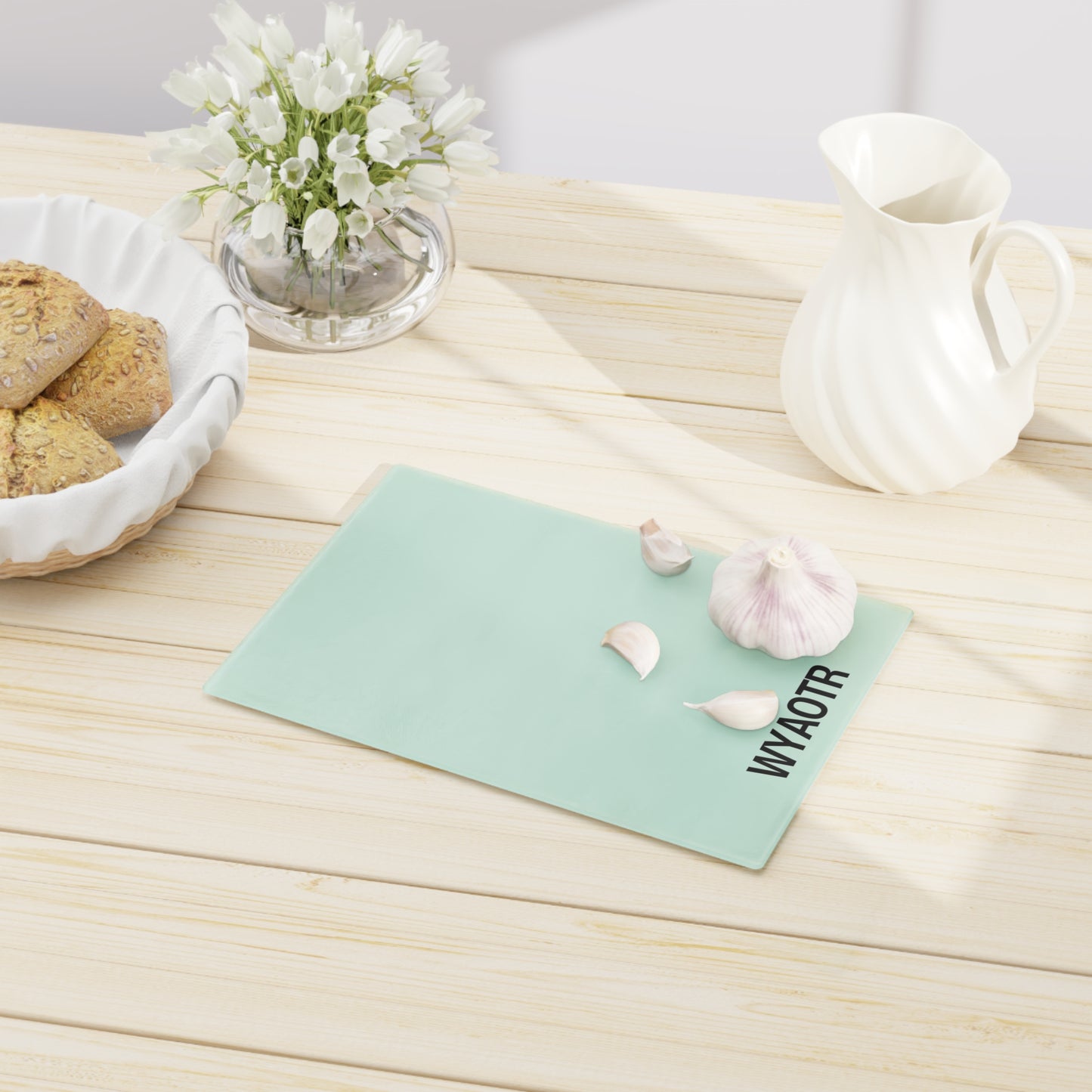 Personalized Glass Cutting Board, Unique Kitchen Gift, WYAOTR Design, Home Cooking, Wedding Registry, Housewarming Gift