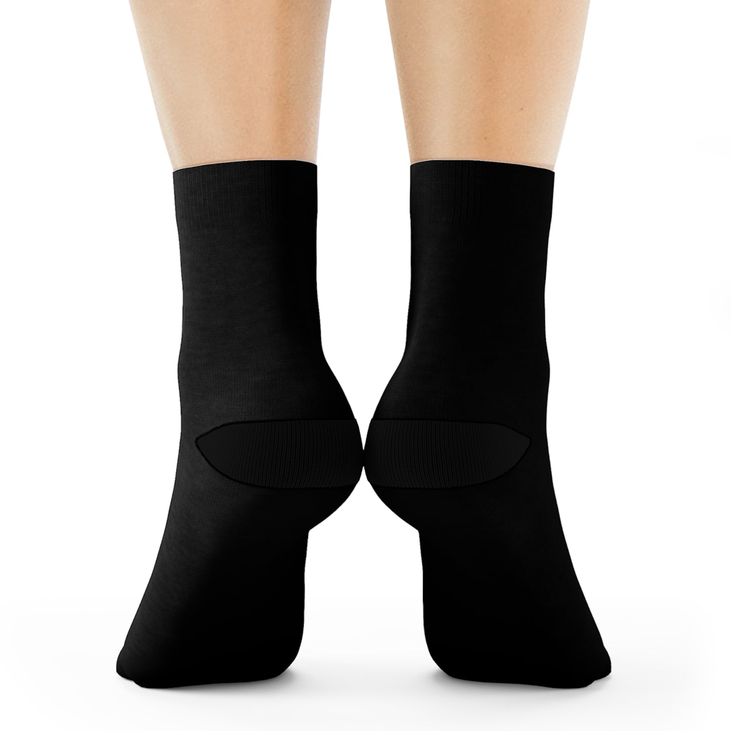 Stylish Crew Socks for Everyday Comfort, Black Casual Socks, Gift for Her, Unique Footwear, Cozy Family Socks