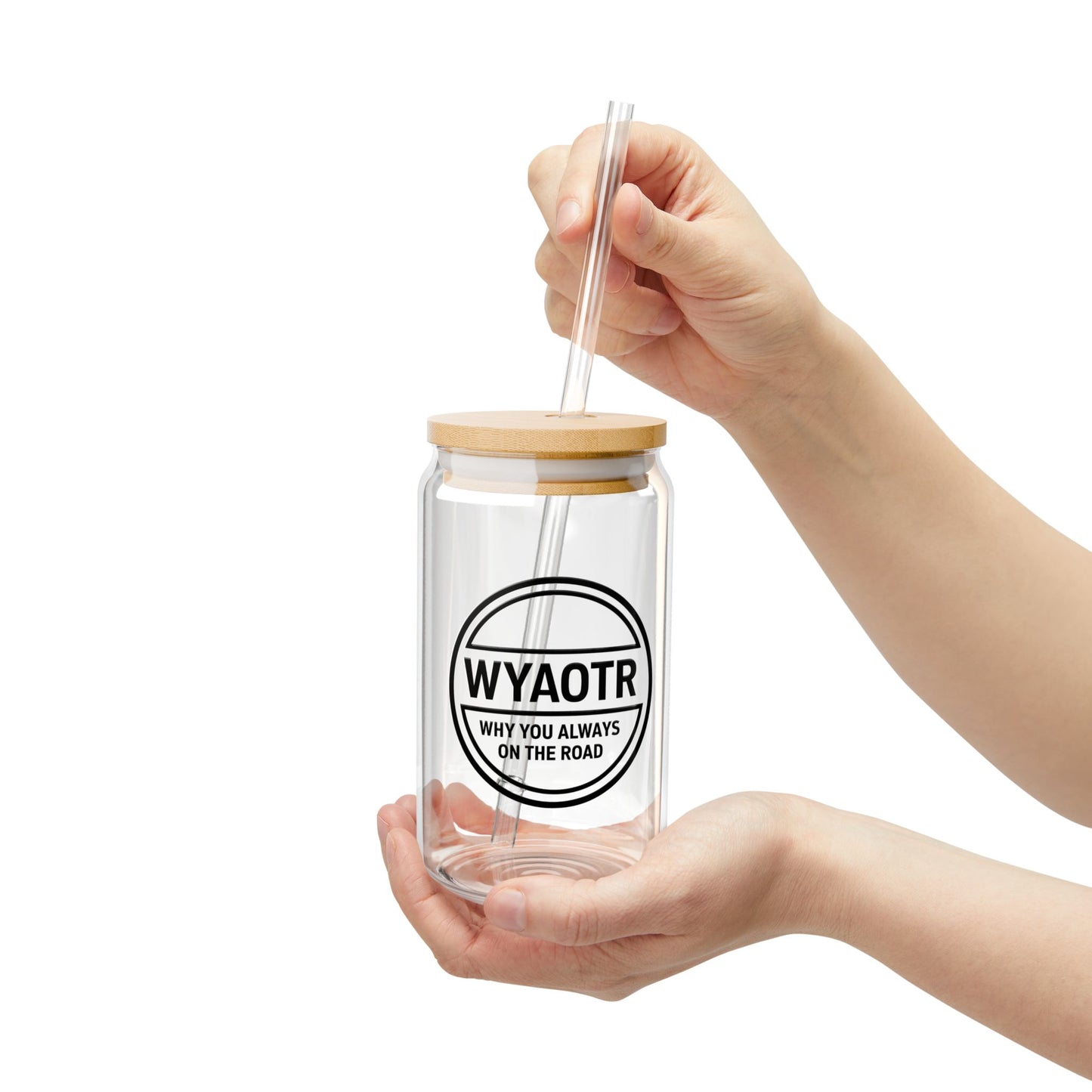 🥤 WYAOTR Bamboo-Lid Sipper Glass (16oz)