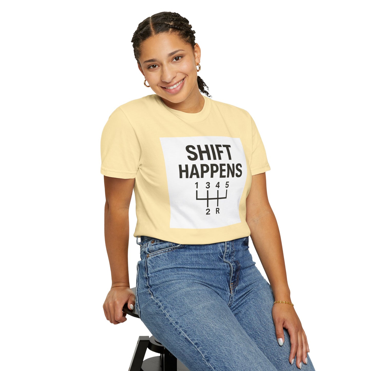 Shift Happens” Tee (Back Graphic)
