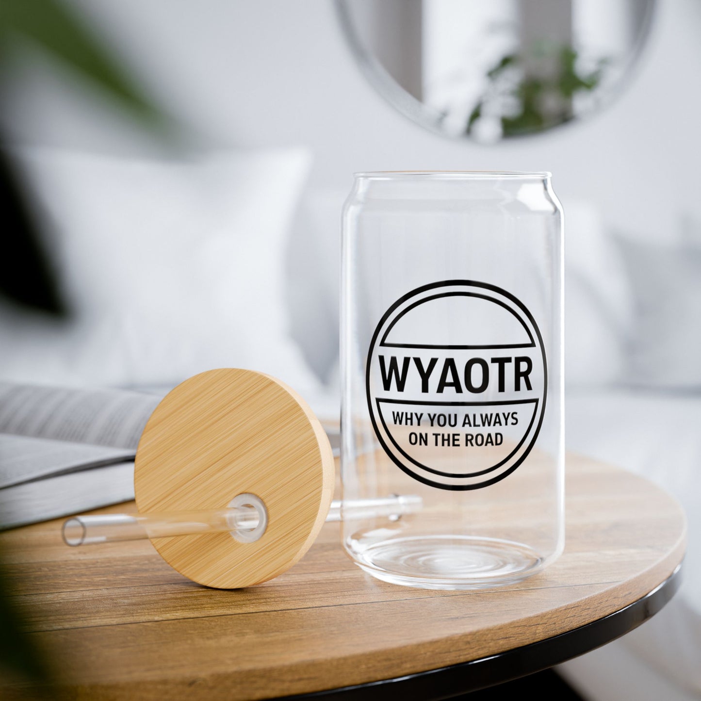 🥤 WYAOTR Bamboo-Lid Sipper Glass (16oz)