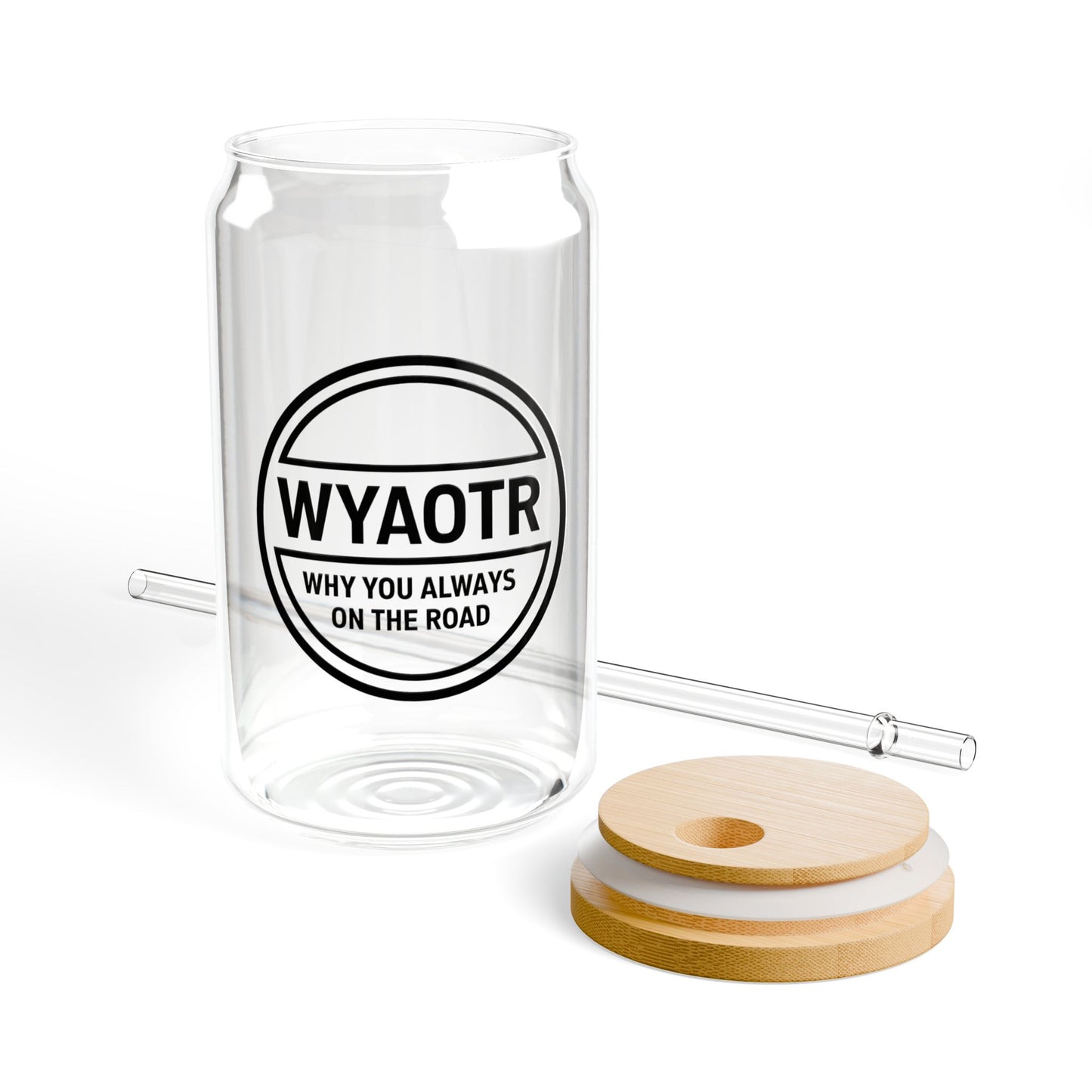 🥤 WYAOTR Bamboo-Lid Sipper Glass (16oz)
