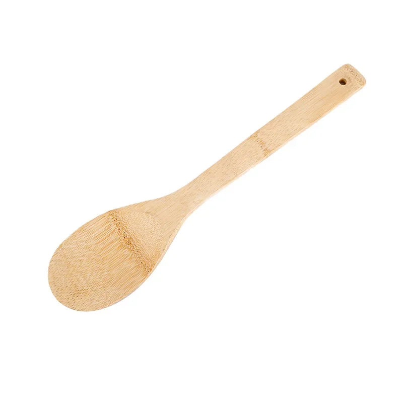3pcs Safe Bamboo Cookware Set Ecofriendly Non-stick Frying Pan Wooden Spatula Spoon Durable Cooking Utensils