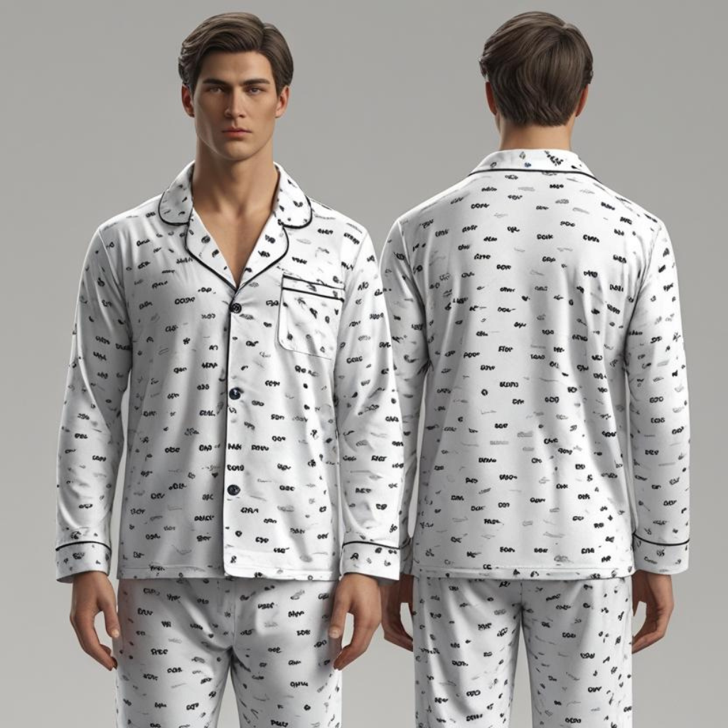 WYAOTR Men’s Pajama Set (AOP) “Long haul or long nap, stay smooth while you snooze.”