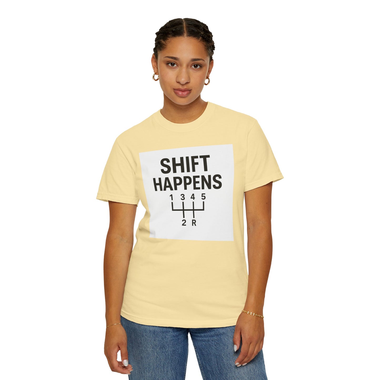 Shift Happens” Tee (Back Graphic)