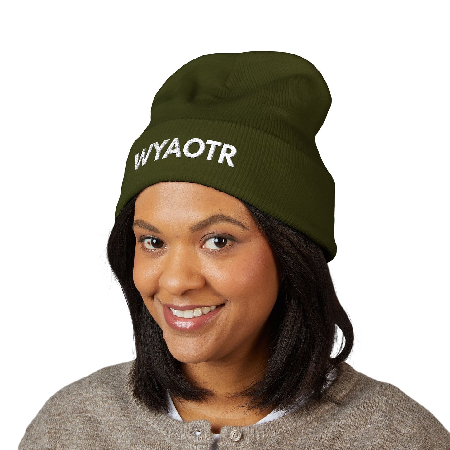 Stylish Embroidered Beanie - WYAOTR | Winter Accessory, Warm Knit Hat, Personalized Gift, Cozy Headwear for All Occasions